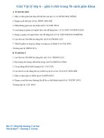 Trò chơi ô chữ trang 56 sgk Vật lí 6 | Giải bài tập SGK Lý 6