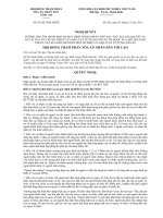 NQ-HĐTP hướng dẫn thi hành một số quy định thủ tục giải quyết vụ án tại tòa án cấp sơ thẩm