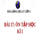 Bài giảng Địa lý 4 bài 17 Ôn tập học kì 1 | Địa lý, Lớp 4 - Ôn Luyện