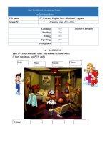 Tải Đề thi học kỳ 2 môn Tiếng Anh lớp 5 trường Tiểu Học Tân Tạo, TP. Hồ Chí Minh năm học 2015 - 2016 - Đề thi cuối kì 2 môn tiếng Anh lớp 5 theo Giáo trình Gogo Loves English Book 2