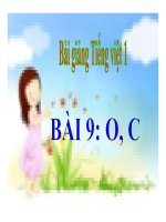 Tiếng Việt 1 bài 9 Âm O, C | Ngữ văn, Lớp 1 - Ôn Luyện