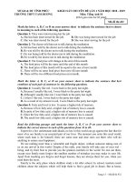 Đề KS chuyên đề lần 1 môn tiếng anh lớp 10 năm 2018 2019   THPT tam dương   mã đề 432