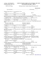 Đề khảo sát Hóa học 10 lần 3 năm 2018 – 2019 trường Yên Lạc – Vĩnh Phúc - THI247.com