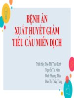 Bệnh án xuất huyết giảm tiểu cầu miễn dịch