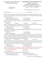 Đề thi học kì 2 GDCD 12 năm 2019 - 2020 trường THPT Lý Thái Tổ - Bắc Ninh - THI247.com