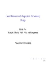 Bài giảng 9. Causal Inference with Regression Discontinuity Design (Chỉ có bản tiếng Anh)