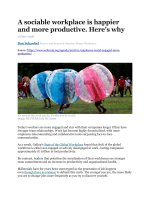 Bài đọc 5.2. A sociable workplace is happier and more productive. Here's why (Chỉ có bản tiếng Anh)