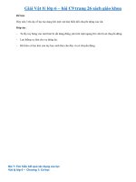 Đáp án bài C9 trang 26 sách giáo khoa môn vật lý lớp 6