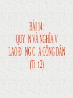 Bài giảng GDCD 9 bài 14 Quyền và nghĩa vụ lao động của công dân | Lớp 9, GDCD - Ôn Luyện