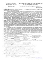 Đề khảo sát Tiếng Anh 11 lần 3 năm 2018 – 2019 trường Yên Lạc – Vĩnh Phúc - THI247.com