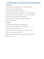 Trò chơi ô chữ trang 56 sgk Vật lí 6 | Giải bài tập SGK Lý 6