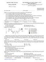 Đề thi thử môn Sinh có đáp án trường THPT Le Xoay - Vinh Phuc lan 2 - 2019 - [sinhhoc24h.com]