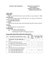 Toán 8 Hình Học Kiểm tra chương III  hình học 8 ma trận moi