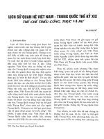 Lịch sử quan hệ Việt Nam - Trung Quốc thế kỷ XIX thể chế triều cống, thực và hư.