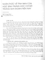 Nhận thức về tình bạn của học sinh trung học cơ sở trong giai đoạn hiện nay