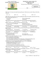 Đề khảo sát Vật lí 11 lần 1 năm 2019 – 2020 trường Thuận Thành 1 – Bắc Ninh - THI247.com