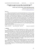 Ảnh hưởng của kết cấu và vật liệu tạo tấm hấp phụ đến thông số nhiệt của bộ thu năng lượng mặt trời