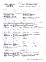 Đề khảo sát Hóa học 11 lần 3 năm 2018 – 2019 trường Yên Lạc – Vĩnh Phúc - THI247.com