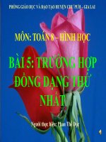Trường hợp đồng dạng thứ nhất | Toán học, Lớp 8 - Ôn Luyện