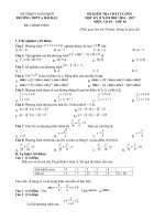 Đề kiểm tra có đáp án chi tiết học kì 2 môn toán lớp 10 năm học 2016-2017 trường THPT A hải hậu | Toán học, Lớp 10 - Ôn Luyện