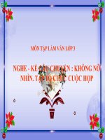 bài Tập làm văn - Nghe - kể Không nỡ nhìn, tập tổ chức cuộc họp | Ngữ văn, Lớp 3 - Ôn Luyện