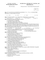 Đề kiểm tra 1 tiết HK1 năm 2018 - 2019 Vật lý 11 trường THPT Lộc Thanh - Lâm Đồng - THI247.com