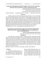 ĐÁNH GIÁ TÌNH HÌNH GIẢI QUYẾT KHIẾU NẠI, TỐ CÁO VÀ TRANH CHẤP ĐẤT ĐAI TẠI HUYỆN CAM LỘ, TỈNH QUẢNG TRỊ
