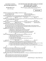 Đề thi thử Sinh học 11 THPTQG 2019 trường THPT Ngô Quyền - Hải Phòng lần 1 - THI247.com