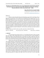 Đánh giá tình hình đăng ký giao dịch bảo đảm bằng quyền sử dụng đất và tài sản gắn liền với đất tại quận Cẩm Lệ, thành phố Đà Nẵng giai đoạn 2011 – 2016