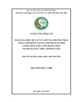 Đánh giá hiệu quả xứ lý mùi tại chuồng trại chăn nuôi bò sữa bằng chế phẩm vi sinh COSTE - MT01 ở quy mô trang trại tại huyện Duy Tiên, tỉnh Hà Nam