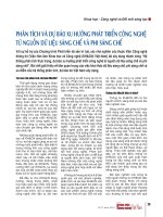 Phân tích và dự báo xu hướng phát triển công nghệ từ nguồn dữ liệu sáng chế và phi sáng chế