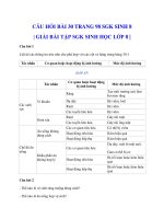 Câu hỏi thảo luận trang 98 sgk Sinh học 8 | Giải bài tập Sinh lớp 8