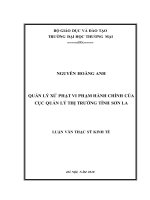 quản lý xử phạt vi phạm hành chính của cục quản lý thị trường tỉnh sơn la 