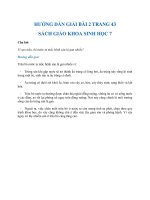 Hướng dẫn giải bài 2 trang 46 sgk Sinh học 7