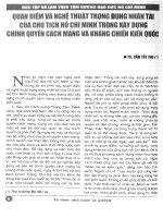 Quan điểm và nghệ thuật trọng dụng nhân tài của chủ tịch Hồ Chí Minh trong xây dựng chính quyền cách mạng và kháng chiến kiến quốc