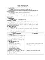 Tải Giáo án Tiếng Anh lớp 8 Unit 1: My friends - Lesson 3 - Giáo án điện tử môn Tiếng Anh lớp 8