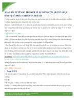 Hướng dẫn soạn bài tuyên bố thế giới về sự sống còn, quyền được bảo vệ và phát triển của trẻ em | Soạn văn 9