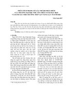 Phân tích trọng số các thành phần điểm của trường Đại học Phú Yên trên cơ sở dạy học và đánh giá theo hướng tiếp cận năng lực người học