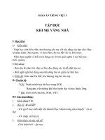 Tải Giáo án Tiếng việt 3 tuần 2: Tập đọc - Khi mẹ vắng nhà - Giáo án Tập đọc lớp 3