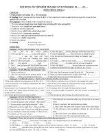 Nội dung ôn tập kiểm tra học kỳ 2 môn tiếng anh lớp 12