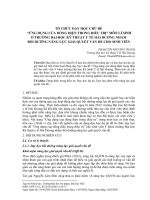 Tổ chức dạy học chủ đề “ứng dụng của dòng điện trong điều trị” môn Lí sinh ở trường Đại học Kỹ thuật Y tế Hải Dương nhằm bồi dưỡng năng lực giải quyết vấn đề cho sinh viên