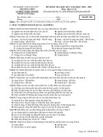 Đề thi học kì 1 môn Địa lí 10 năm 2020-2021 có đáp án - Trường THPT Lương Ngọc Quyến