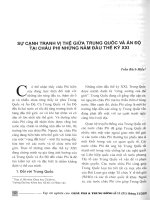 Sự cạnh tranh vị thế giữa Trung Quốc và ấn Độ tại châu Phi những năm đầu thế kỷ XXI.