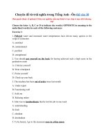 Tải Chuyên đề từ trái nghĩa trong Tiếng Anh - Ôn thi vào 10 - Bài tập nâng cao tìm từ trái nghĩa có đáp án