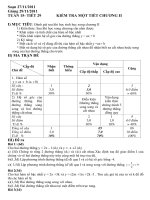 Toán 9 Kiểm tra Chương 2 Đại số  kiểm TRA chương II Đại Số 9