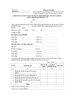 Mẫu số C86-HD: Biên bản quyết toán sử dụng kinh phí quỹ khám chữa bệnh