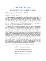 Cảm nghĩ của em về cuốn sách em yêu thích nhất