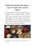 Hướng dẫn thanh toán thuốc y học cổ truyền theo chế độ BHYT