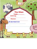 Mẫu thư khen học sinh tiểu học