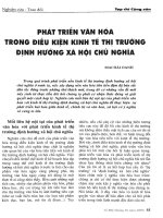 Phát triển văn hoá trong điều kiện kinh tế thị trường định hướng xã hội chủ nghĩa
